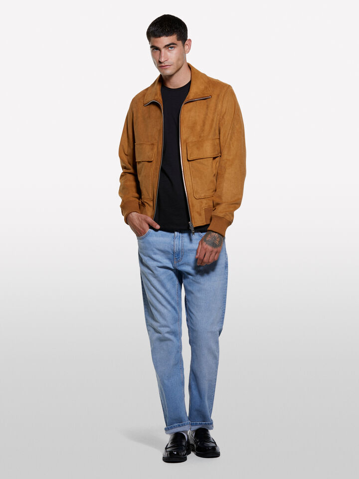 T-shirt de manga curta slim fit preta - t-shirt de manga curta para homem - Preto | Sisley image number 1